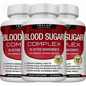 3 Bottles Nutrition Blood Sugar Complex 20 Vitamins &Minerals for Effective Glucose Management andOverall Health Support natural Healthcare Fitness Edible blood sugar complex supplement | healthy blood sugar