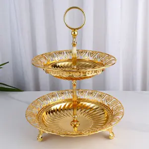 Vintage 2-Tier Gold Fruit Stand | Premium Kitchen & Dining Decor | Elevate Your Home Aesthetic | Trending Afternoon Tea Essential