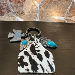 Western Cowhide Key Chain