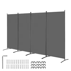 【SummerFinds】VEVOR Room Divider,  4 Panels Room Divider, Folding Privacy Screen and Portable Partition Divider for Room Separation, Freestanding Room Partitions for Office, Bedroom, Study, Grey
