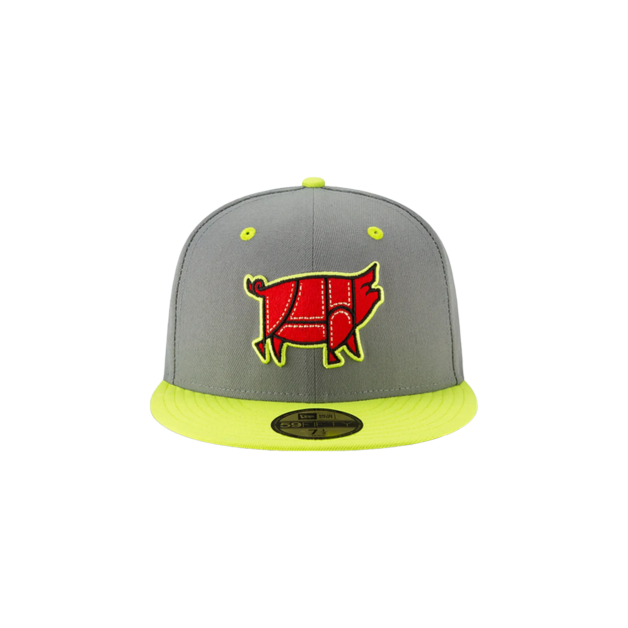 59FIFTY Columbia Fireflies Theme Night 'Chicharrones' Fitted Hat "Graphite / Neon Yellow - Visor" NE726