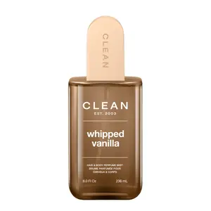 CLEAN | Whipped Vanilla Hair & Body Mist Perfume | Long Lasting | Hydrating for Hair & Skin | Warm & Sweet Gourmand Fragrance | Vanilla, Coconut, Musk Scent | Cruelty-Free