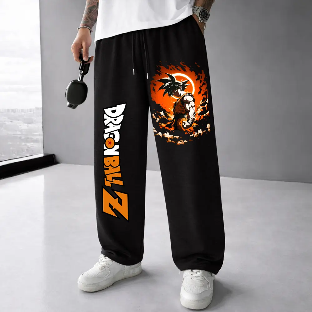 Oversized Sports Pants Loose Lounge Pants Black & Gray Pants Streetwear Pants Women Outfits Casual Pants Daily Wear Pants