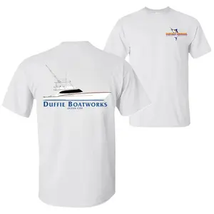 Duffie Boatworks x Sunset Marina Offshore Adventure T-Shirt, Boat Graphic Tee, Soft Cotton Unisex Shirt, Nautical Apparel for Men & Women