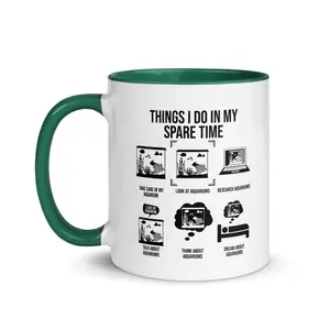 Funny Aquarist Mug | Things I Do In My Spare Time, Fish Lover Gift