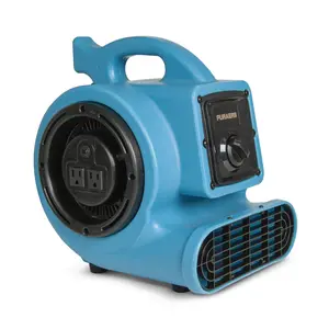 PURAERO Mini Air Mover Carpet Dryer and Blower Fan | High-Velocity Floor Fan for Crawlspaces, Attics, Basements, Bathrooms | 1/5 HP 800 CFM | Water Damage Restoration, Grow Rooms | PA-200-AM | Blue
