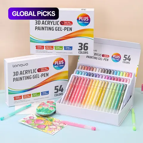 3D Acrylic Paint Pens, 1 Box Quick-Drying 1.0 mm Acrylic Gel Pen for Graffiti Painting, Note-Taking and Greeting Cards, Acrylic Markers for Marking, Coloring and Outlining, Art Supplies, Art Materials