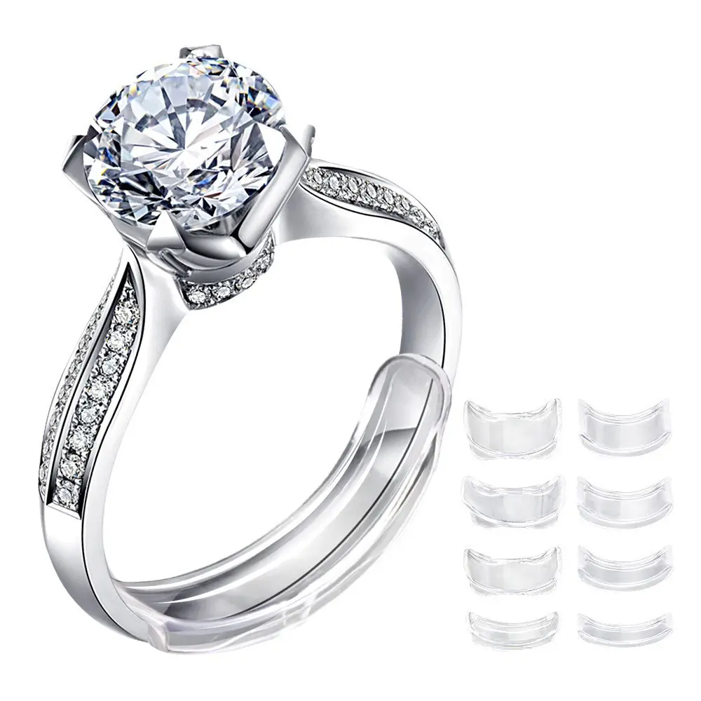 Invisible Soft Ring Spacer Eight-Piece Set Size Adjuster Comfortable Diamond Ring Non-Damaging Jewelry Tool