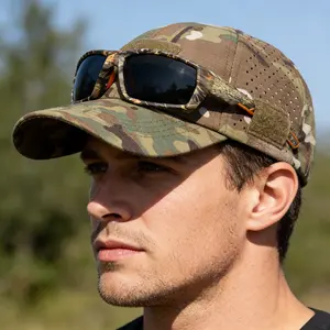 Men's Camouflage Baseball Cap, Breathable Tactical Sun Hat, Military Training Duckbill Hat, Sports Casual Outdoor Wear, Camouflage Snapback Hat