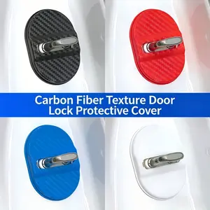 Car Door Lock Protection Cover Set, Rust-Resistant Plastic Pads, Shock Absorbing Noise Reduction Soundproofing Sealing Stickers, Car Accessories