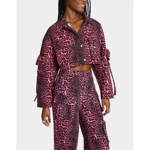 Betsey Johnson YUKI CROPPED JACKET PINK