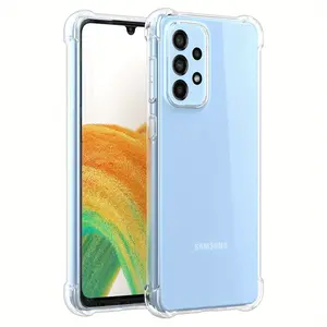 Case for Samsung Galaxy A33 5G, Clear Phone Case with Reinforced Corners Camera Protection Bumper Slim Fit Shockproof Flexible TPU Case, Transparent