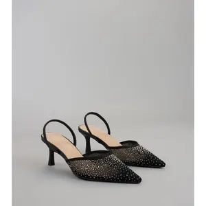 She Came to Sparkle Slingback Heels