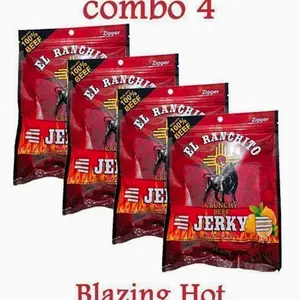 Blazing Hot El Ranchito Crunchy Beef Jerky Net Wt. 2 oz