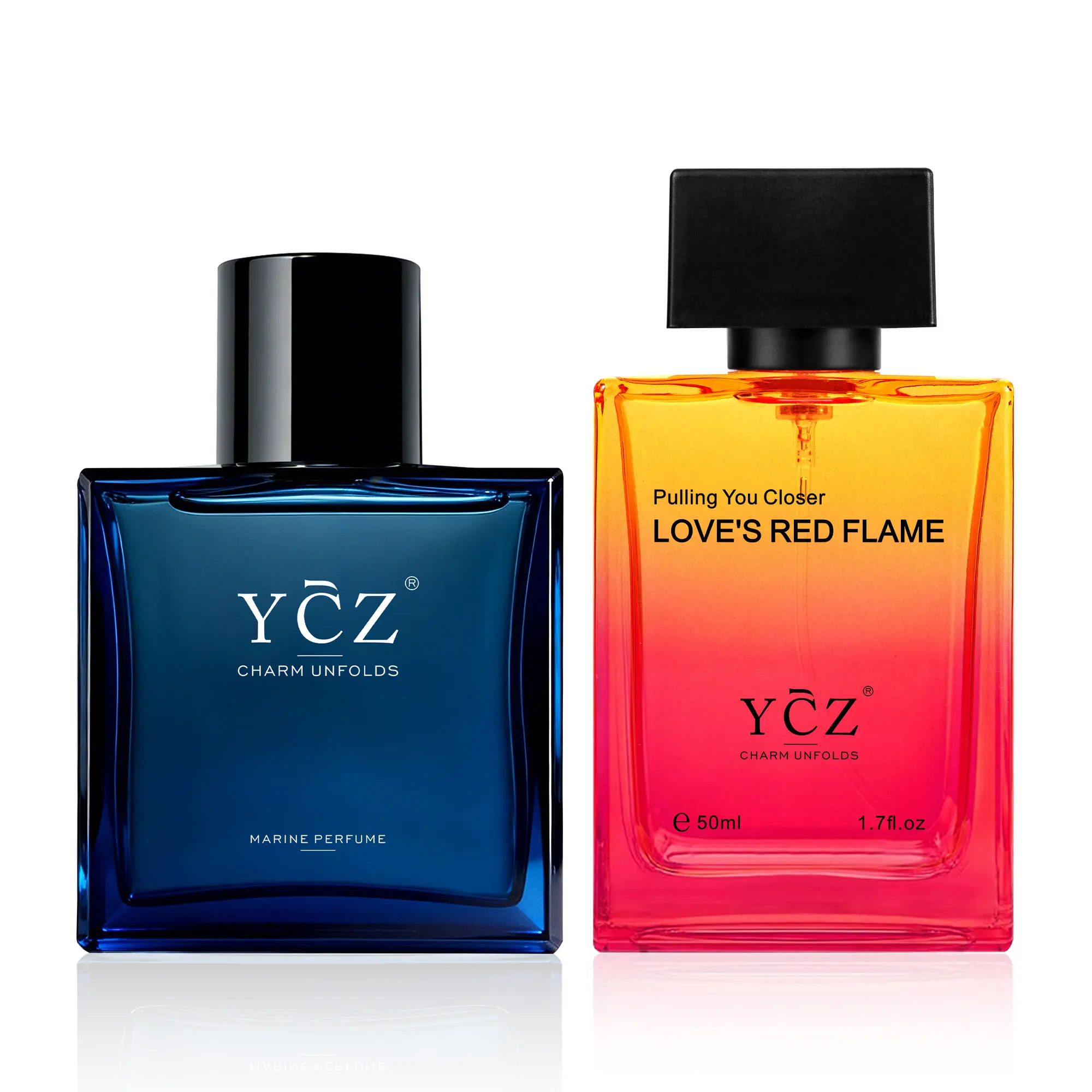 YCZ Love's Red Flame Eau de Cologne, Long-Lasting Men's Cologne with a Spicy Woody, Fruity & Marine Scent, Men's Colognes