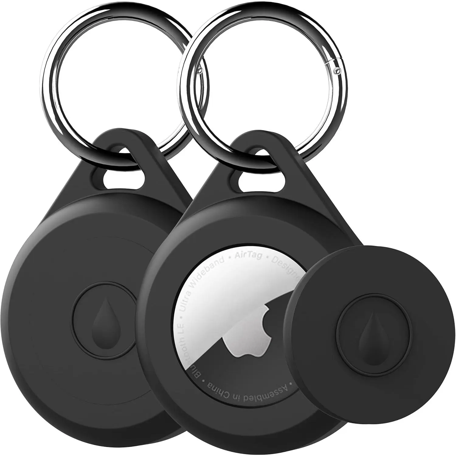 for Air tag  Holder Case for  Air tag 1st & 2nd Generation, 2 Pack of IPX8 , Fully Shockproof, Anti Scratch for Air tag Holder Case for Key, , Bag, Luggage, Pets  | 2 Pack, IPX8 , Fully Shockproof, Anti Scratch, for Key,