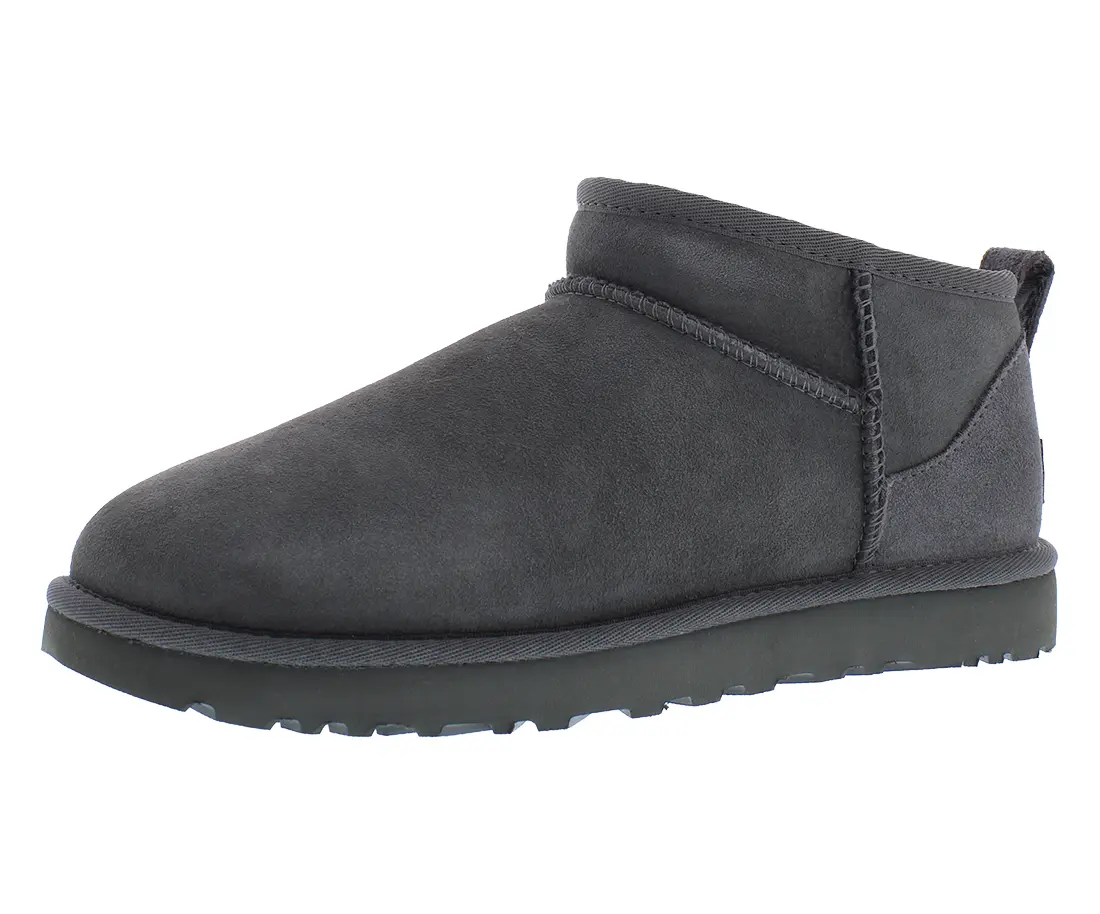 UGG Classic Ultra Mini Bootie, Women's Shoes with Faux Fur Trim, Flat Heel, Rubber Sole