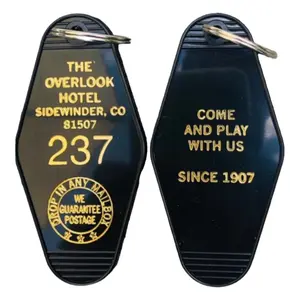 237 Black with Gold print "The Shining" inspired OVERLOOK HOTEL Room 237 KEYCHAIN