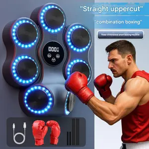 Professional Electronic Hook Punching Machine with Bluetooth Music Fun Cardio Workout for Home Gym Adults & Children Smart Boxing Machine Inflatable Dinosaur Bag Training Interactive Trainer