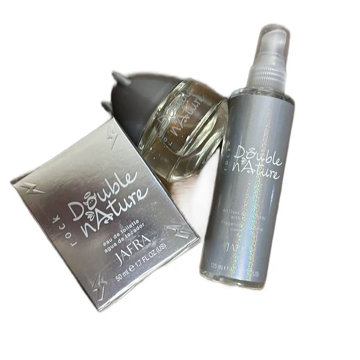 Jafra Double nature rock eau de toilette women’s glass bottle and box dúo