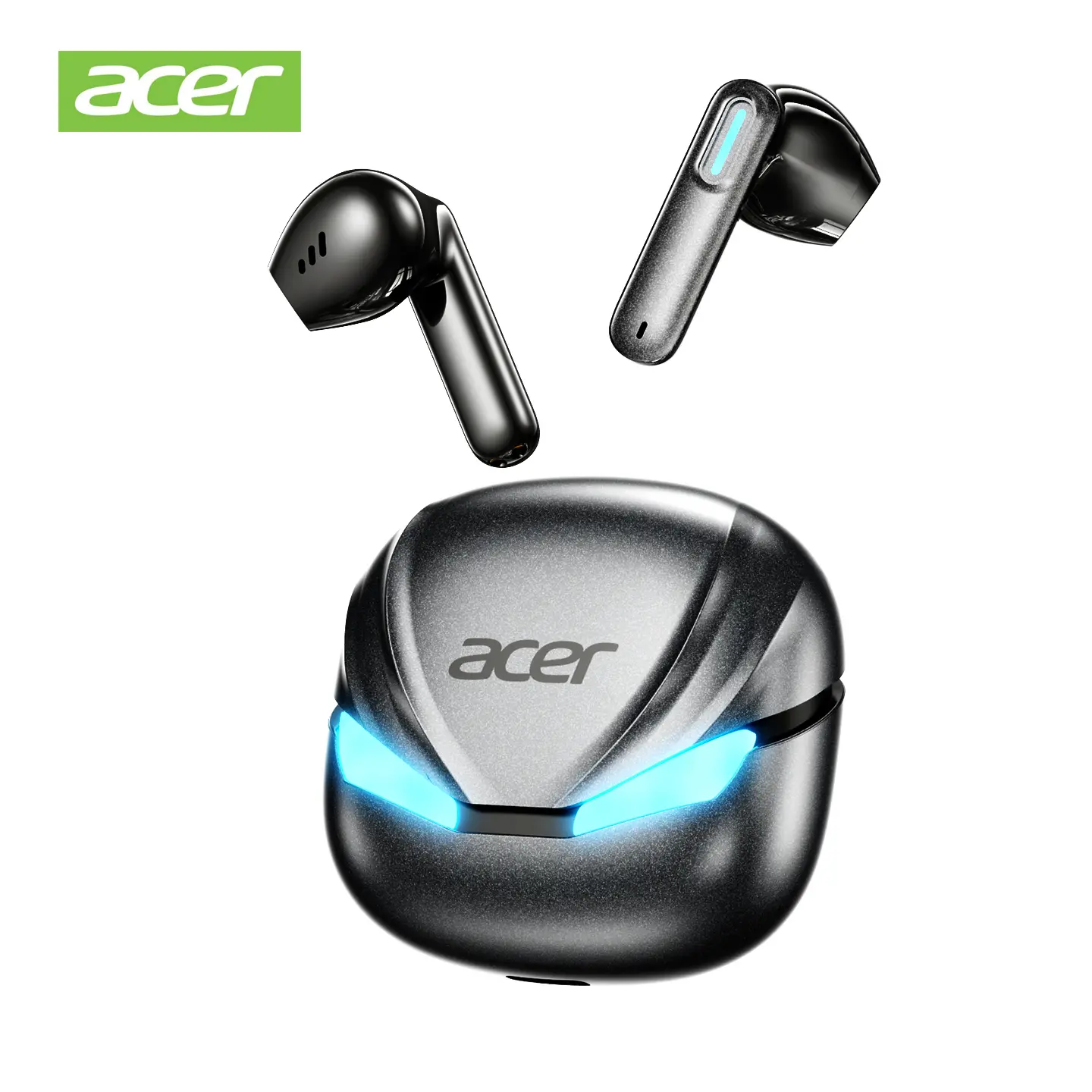 ACER OHR800 TWS Bluetooth Earbuds - Bluetooth 6.0 Low Latency Gaming Earphones, Hi-Fi Stereo Sound, IPX5 Waterproof, High-Clarity Call Microphone, Touch Control, Men's Birthday Gifts, Compatible with iOS & Android