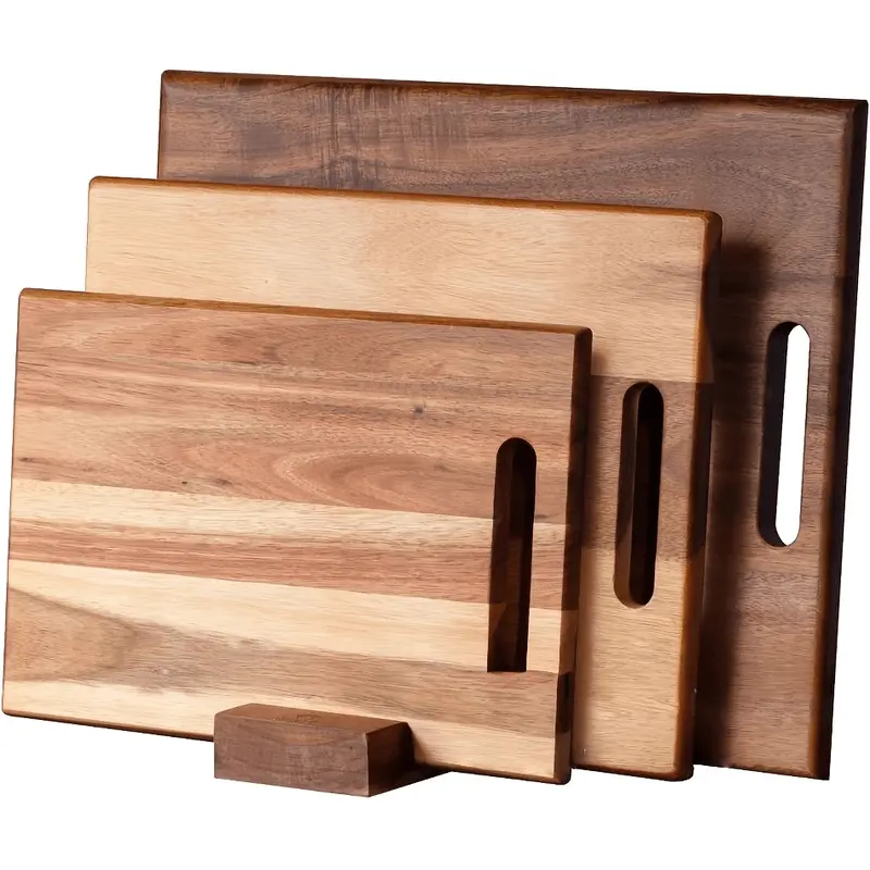 Wooden Chopping Board - Multifunctional Kitchen Tool with Handle, Double-Sided Use, Lightweight, Easy to Store for Cutting Vegetables, Cheese