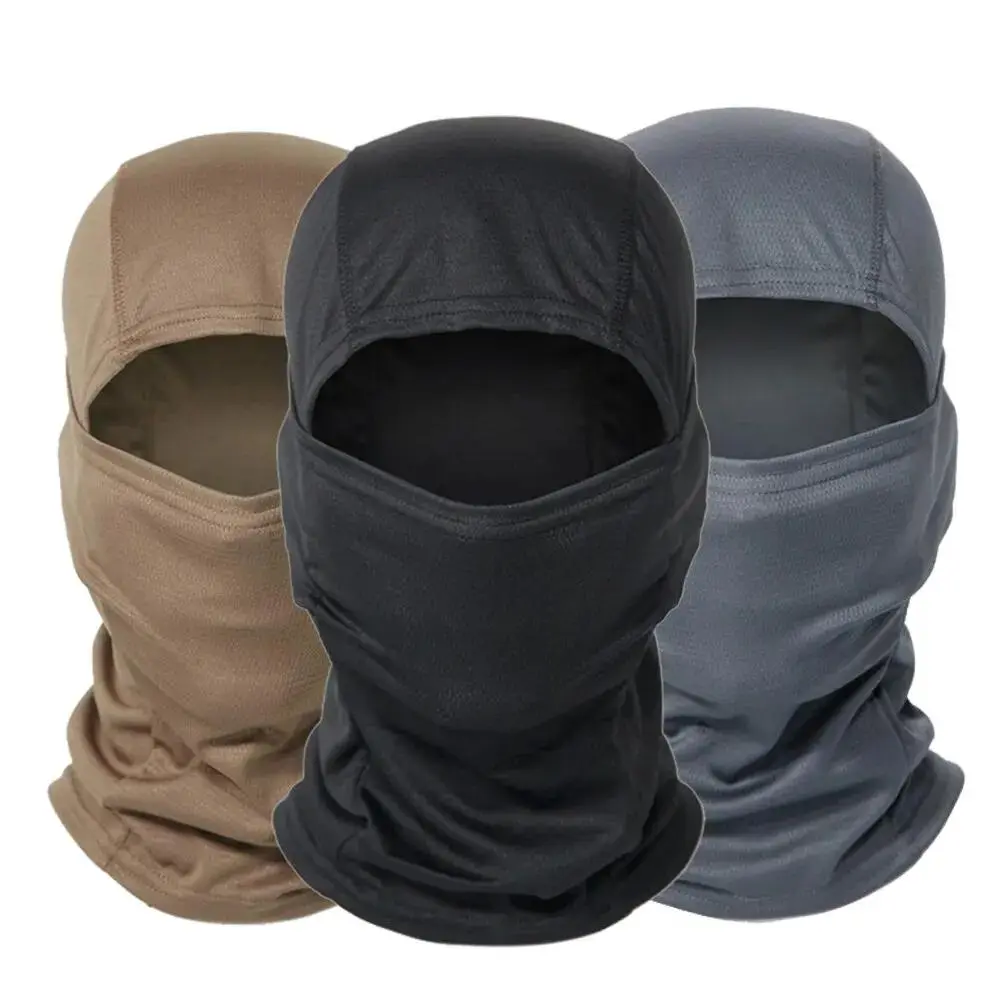 3PC Tactical Balaclava Bicycle Riding Windproof Full Cover Outdoor Hunting Hiking Head Warm Shield Ski Scarf Camping Sun Protection Protective Gear
