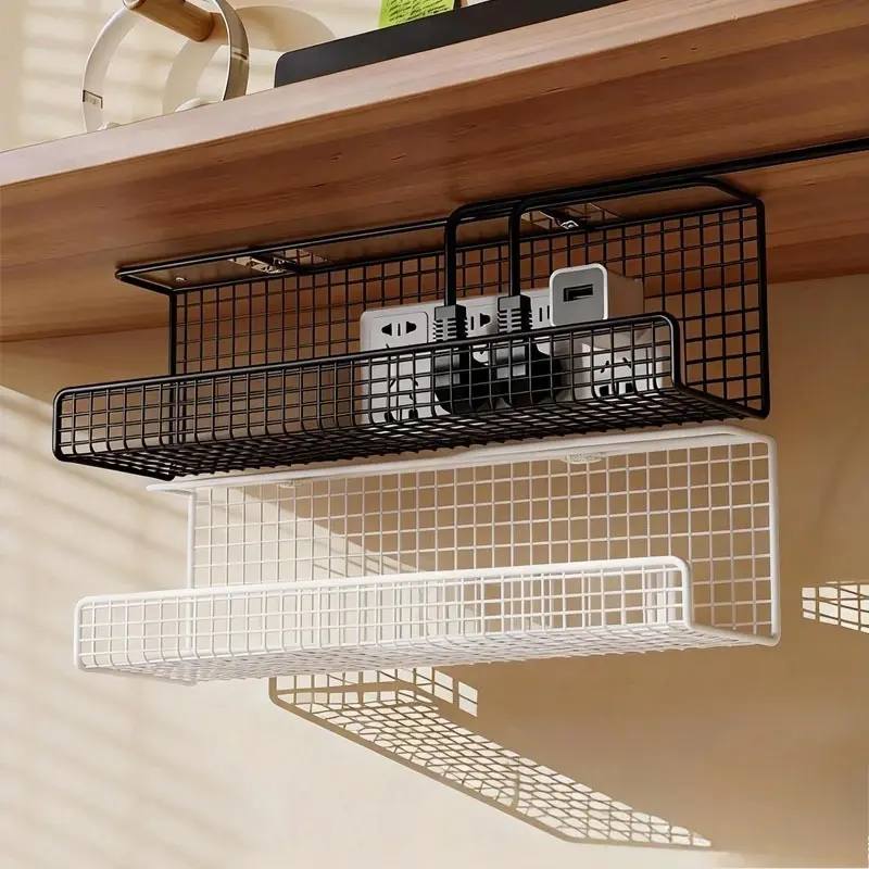 No-Drill Under Desk Cable Tray – Wire & Cord Organizer Rack