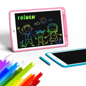 10-Inch Large Digital LCD Drawing Tablet for Kids, Color LCD Art Writing Board with Erasable Surface, 1-Week Delivery