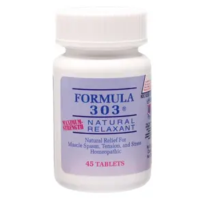 Formula 303 Maximum Strength Tablets, 45 Tablets; All-Natural containing Magnesium for Sore Muscles, Passion Flower, and Valerian Root