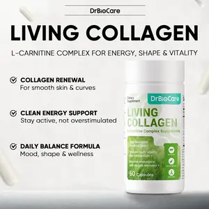 DrBioCare Living Collagen – Daily Wellness Formula – Supports Energy, Mood & Body Management for Women – 60 Capsules