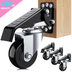 Workbench Casters kit 720 Lbs - Retractable Casters Heavy Duty Bench Caster Wheels Designed for Workbenches Machinery & Tables, 4 Pack
