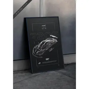 [Racing Decor - Sale Up To 40%] [Unframe] McLaren 720S GT3 2019 Poster, Modern Supercar Wall Art, Professional GT3 Racing Illustration, Luxury Vehicle Decor, High Speed Artwork
