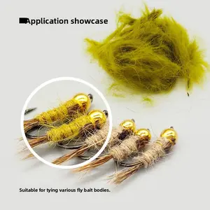 Multicolored squirrel hair fiber box, fly hook binding material