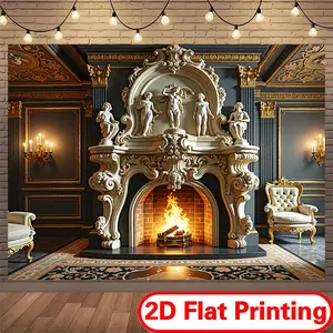 Festive Summer Vibes Tapestry Wall Hanging, 100% Premium Polyester, Durable 2D Flat Printing Backdrop for Outdoor & Studio Room Use