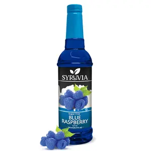 Syruvia Sugar-Free Blue Raspberry Flavored Syrup - 25.4 fl oz - 0 Calorie, Kosher, Gluten-Free Premium Syrup for Drinks, Shakes, Desserts & More