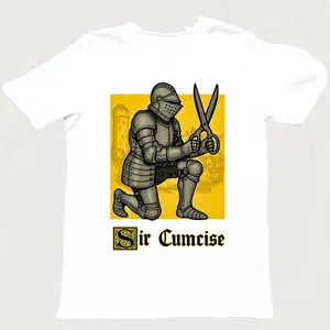Sir Cumcisee Shirt Medieval Knight Meme Pun T-Shirt – Vintage Armor Graphic Tee Short Sleeve