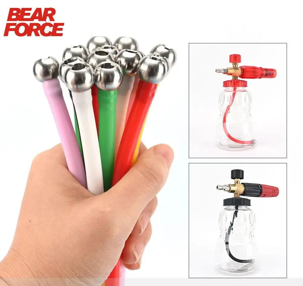 BEAR FORCE Stainless Steel Weighted Filter Pickup Silicone Tube Upgrade - Powerful Foam Car Wash Accessory for Foam Cannons (1 pc), Car Washing Accessory, Thick Foam Car Wash