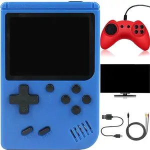 【2025 Hot】MOBECK Retro Gaming Console, Handheld Game Console with 400 Classical Games Portable Hand Held Video Game Pocket Console for Kids & Adult Two Players Support for TV Cable Connection Compact Rechargeable Electronic Screen Protection Blue
