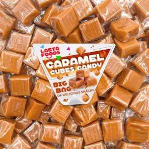 Caramel Cubes Candy | 1 Pound Bag - Approx. 65 Count | Classic Chewy Treat, Individually Wrapped