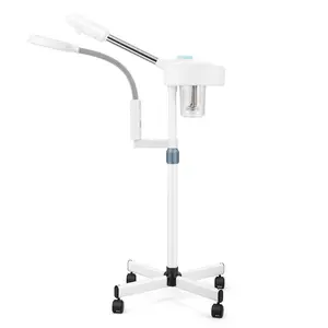BeautyPro 2-in-1 Facial Steamer with 5x LED Magnifying Lamp & Ozone Technology for All Skin Types Moisturizing Beauty Salon Equipment