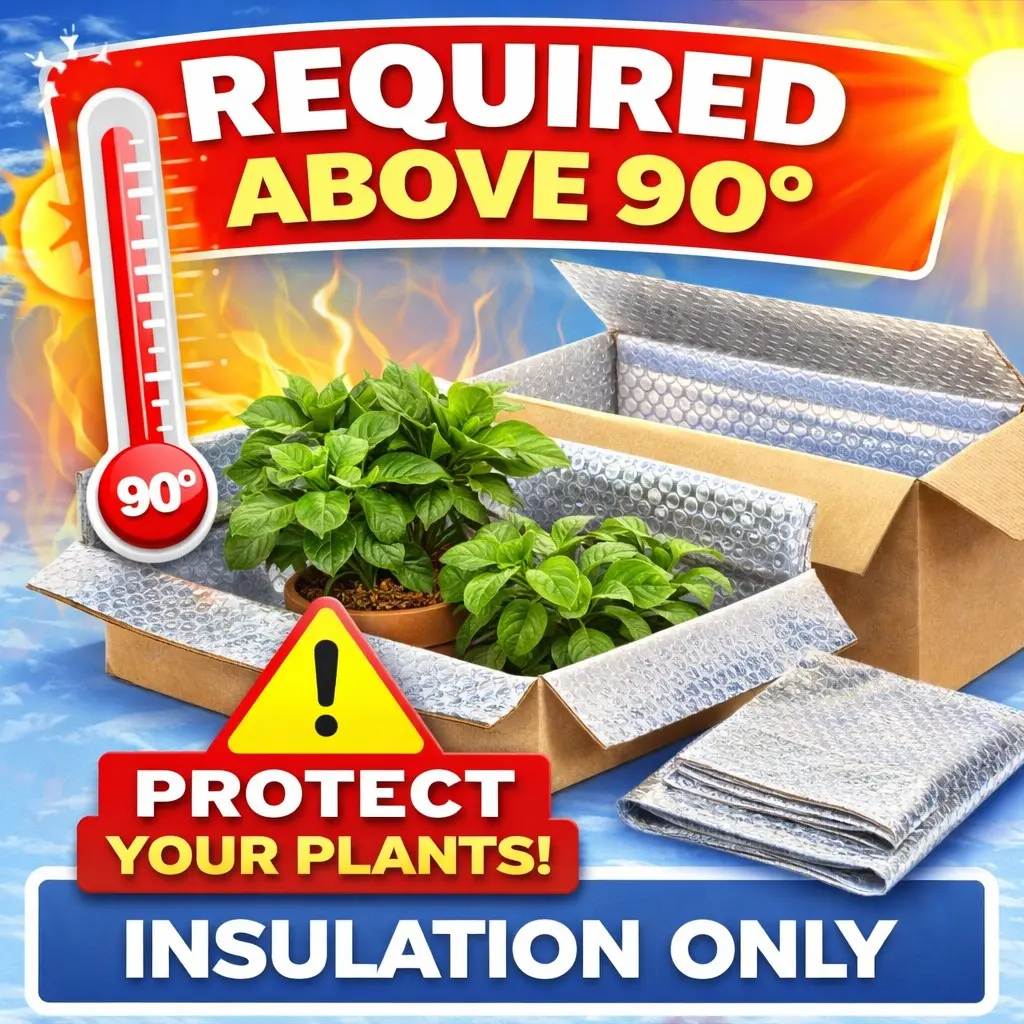 ADD ON: Summer Box Insulation (90°+) Liner to Prevent Heat Damage | Add-On Per 3–4 Plants
