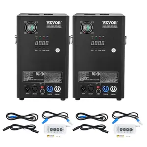 Summervibes VEVOR Cold Spark Machine, 2 Pack 700W Output Fireworks Controllers, 6.6-16.4ft Adjustable Height, with Advanced DMX System, LED Screen, Portable Handle, Aluminum Alloy for Stage DJ Wedding Event, Party
