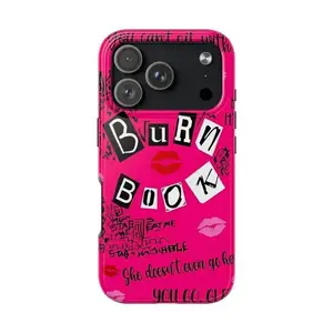 Pink Burn Book Tough Phone Case 17 16 15 14 13 12 11 Pro Max