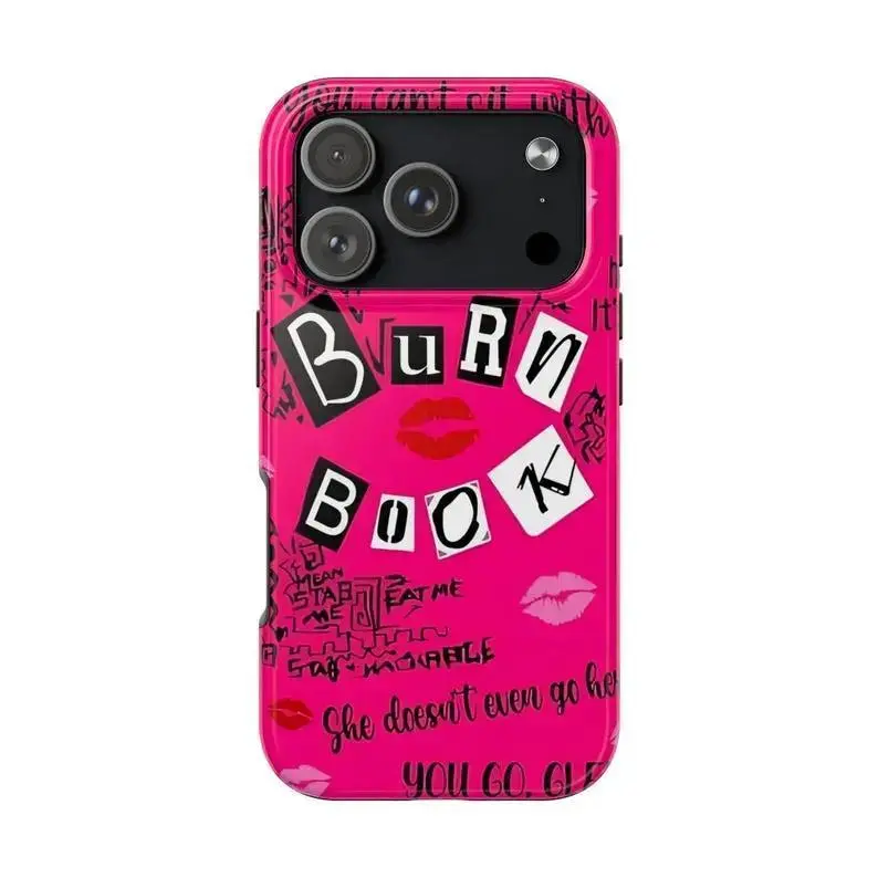 Pink Burn Book Tough Phone Case 17 16 15 14 13 12 11 Pro Max