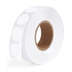 1000 PCS Dot Stickers 1/2 Inch Circle Small Round Coding Labels, Blank White Color Sticky Dots for Yard Sale Office Shop Home Marking (White)
