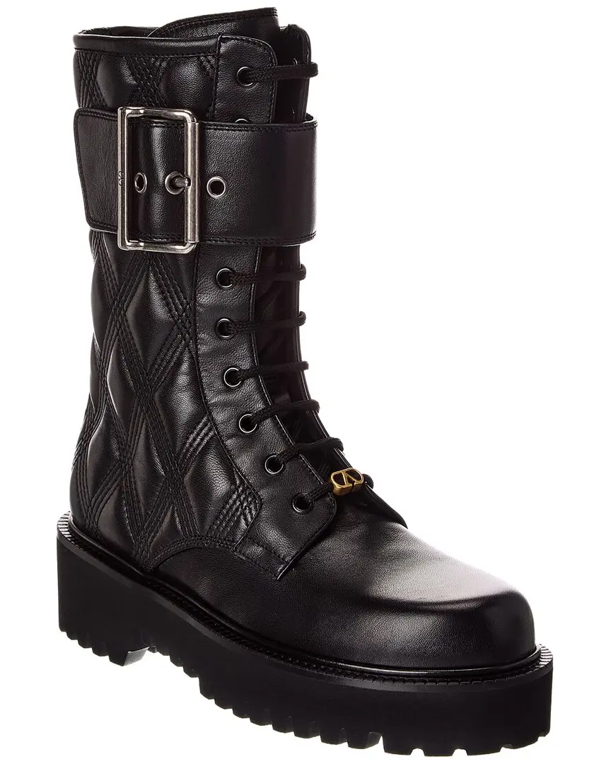Valentino VLogo Quilted Leather Boot