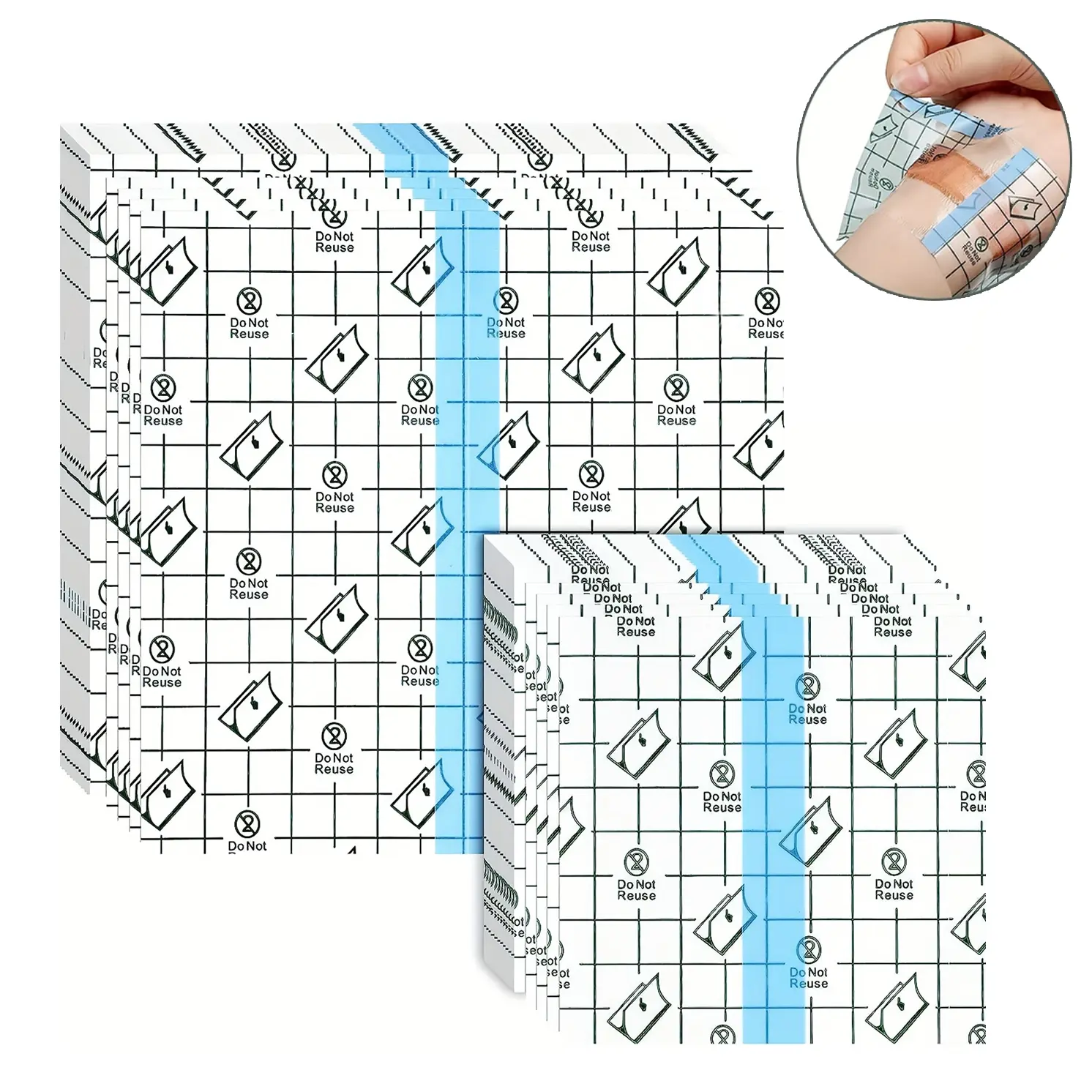 50pcs Waterproof Wound Patches, Transparent PU Film Bandage, Bandages For Wounds, Band Aids, Breathable Shower Protection, All Season Universal Sports Gear, Medical Grade Adhesive