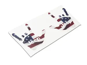 Jeep Licensed by RedRock Jeep Metal Decal; Real Flag (20-25 Jeep Gladiator JT)