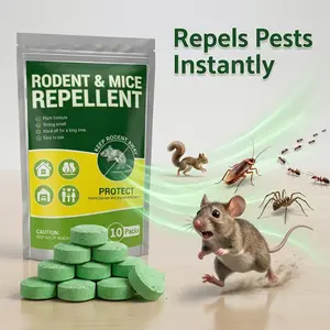 10-Pack High - performance Peppermint Oil Mouse Repellent! Natural - based and user - friendly, it effectively deters rats, mice, ants, roaches, spiders, and squirrels. Sturdy for both indoor and outdoor use in garden and home